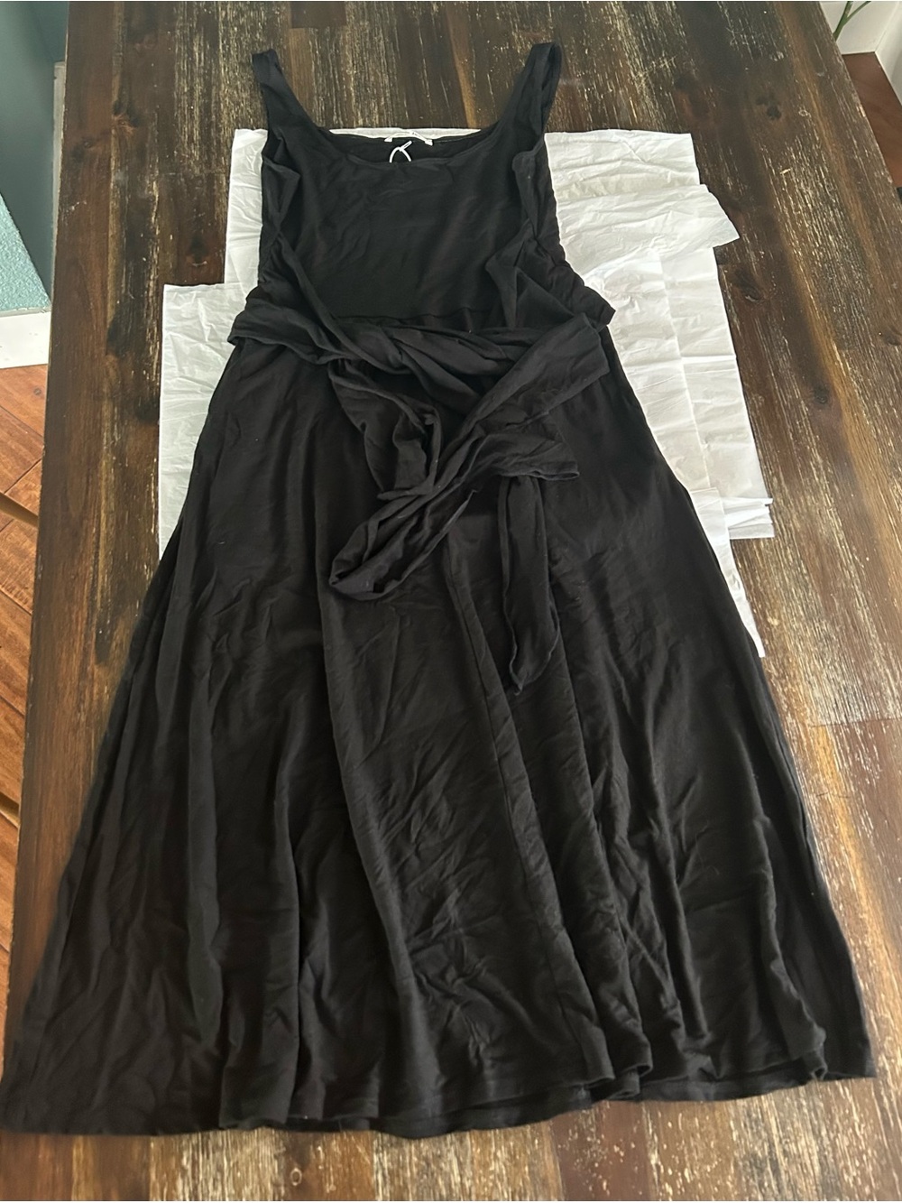 Reformation Jeans - Black Tie Waist Dress